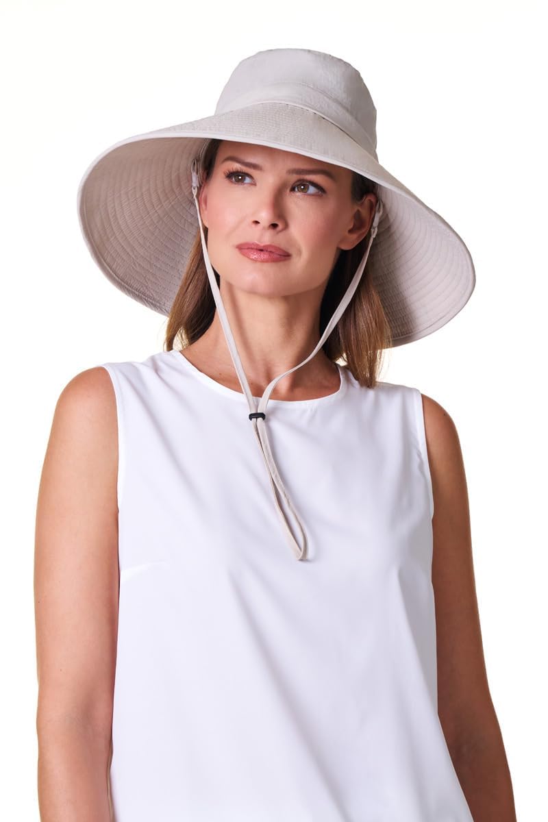Coolibar Women's Travel Hat - UPF 50+ Sun Protection - CYD in Sand - Image 3